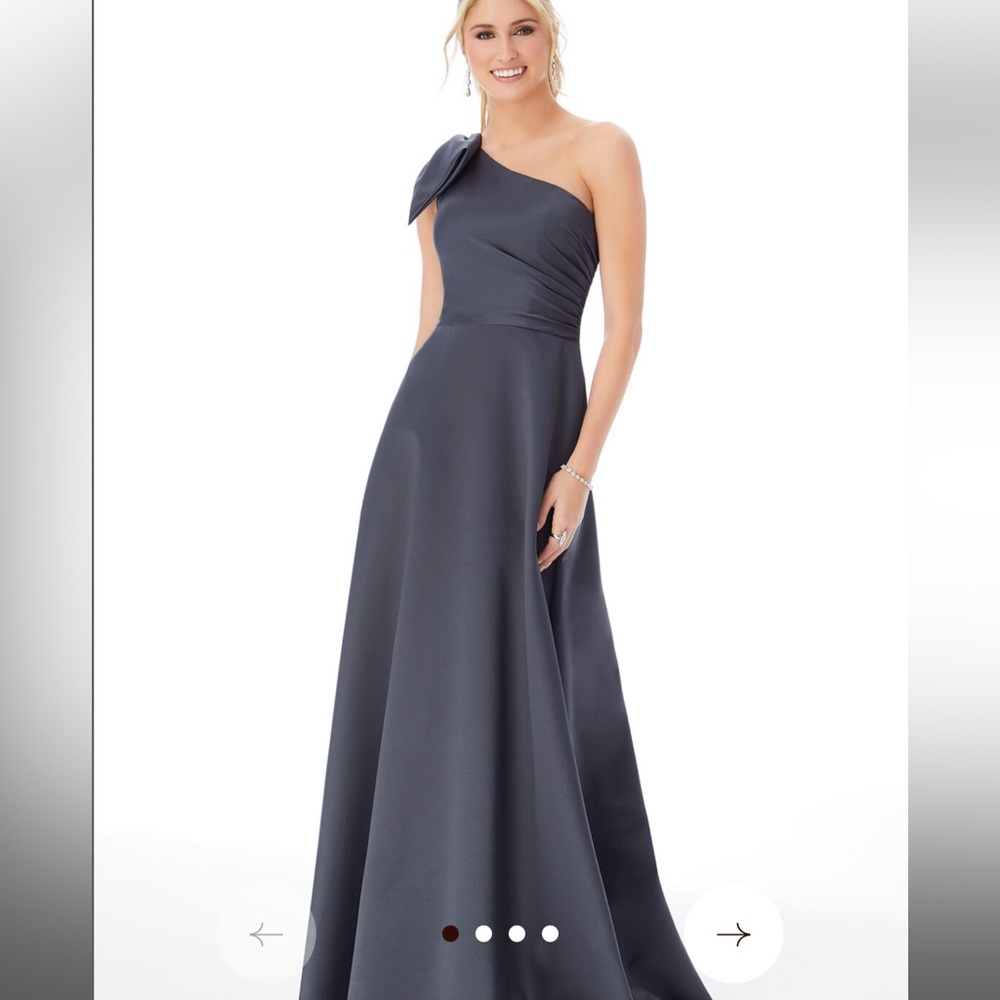 Morilee Madeline Gardner Satin One-Shoulder Bridesmaid Dress